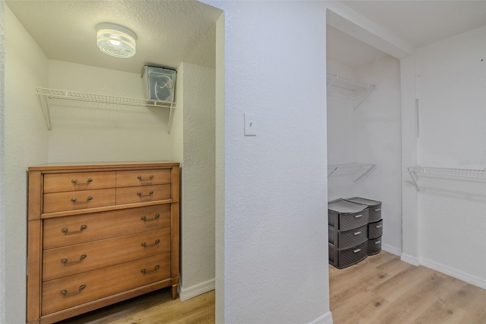 extra storage in primary bedroom closet