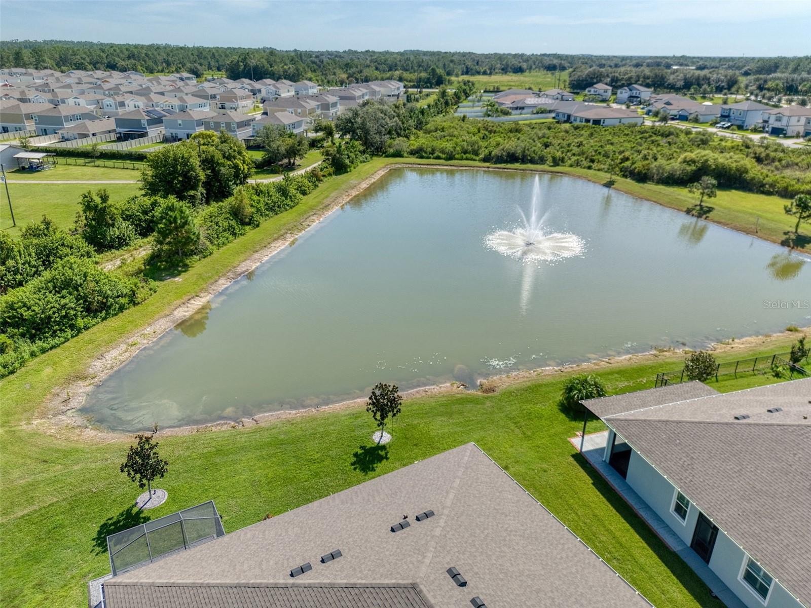 Waterfront pond