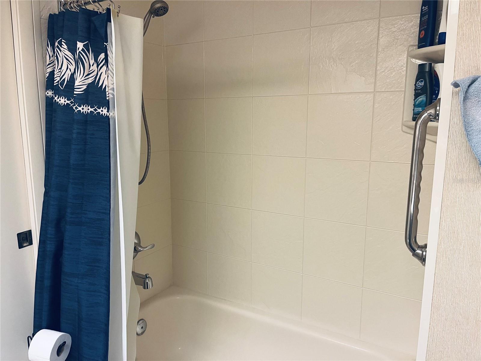 Shower/Bathtub in Double Entrance Guest Bathroom