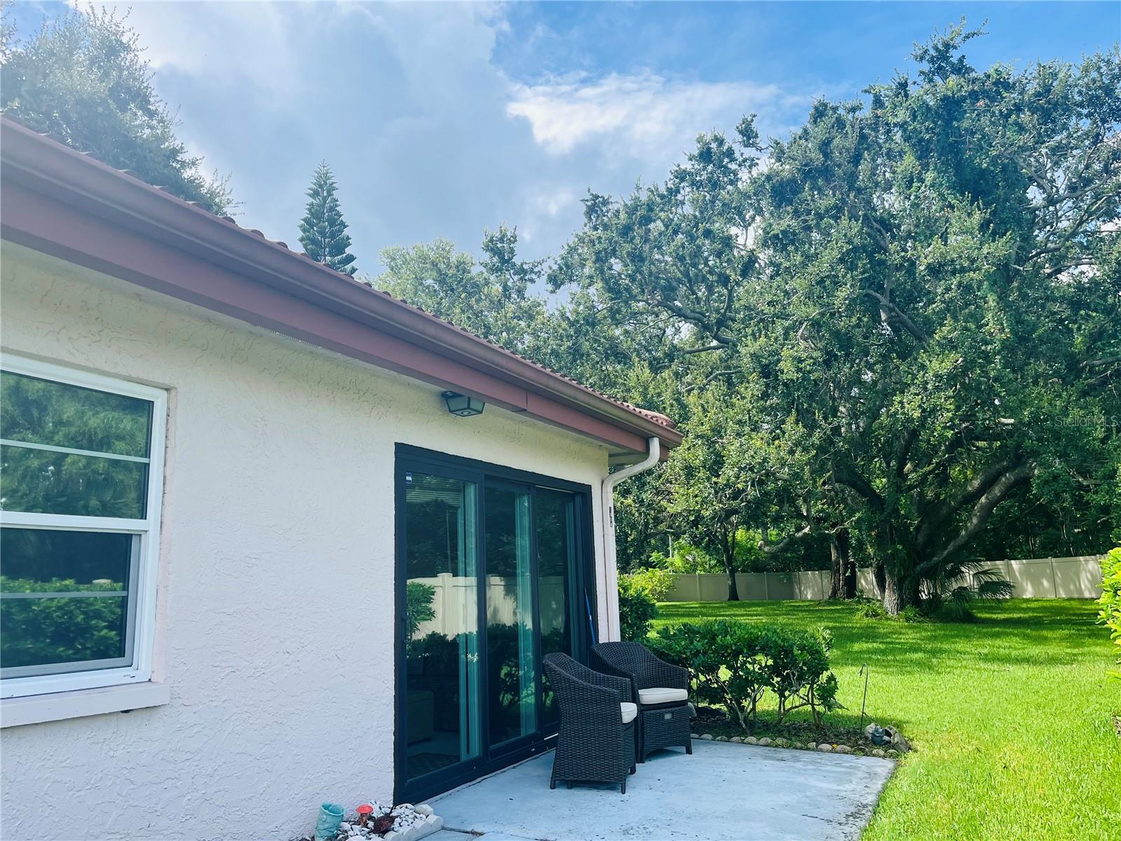 Looking back to your quietoutside sitting area!