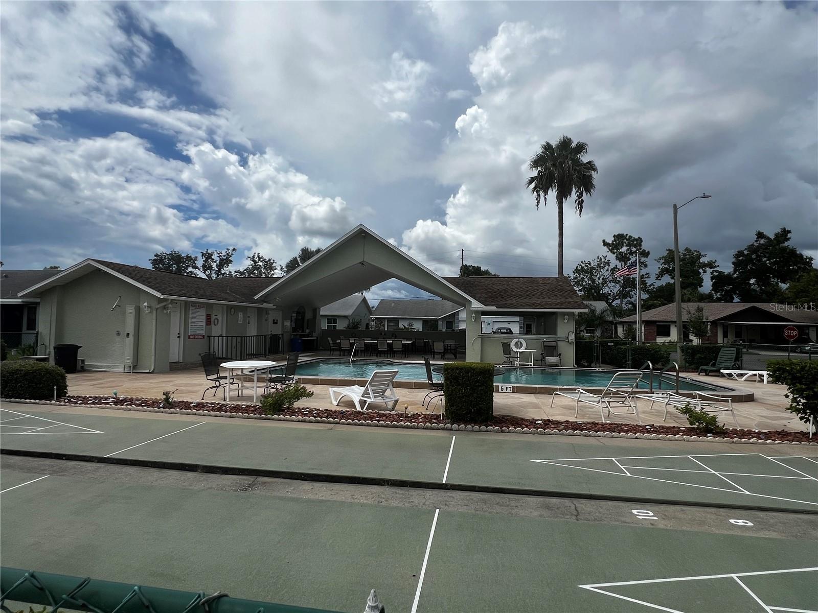 Club House, pool and Shuffle Board