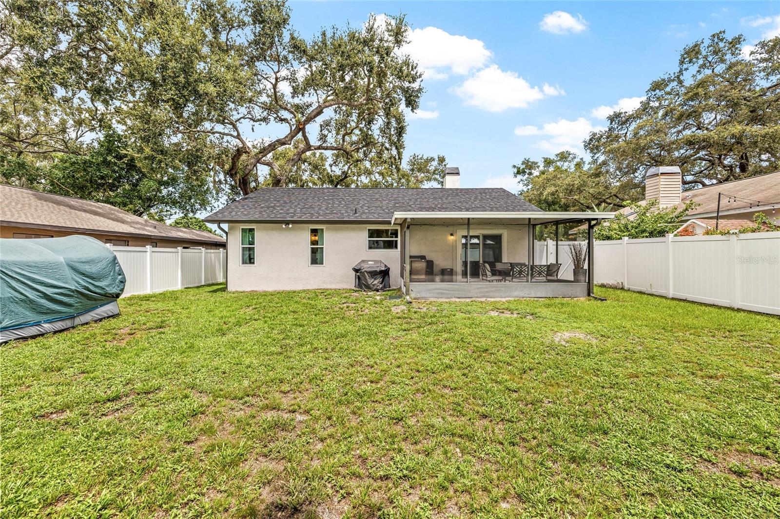 Spacious back yard