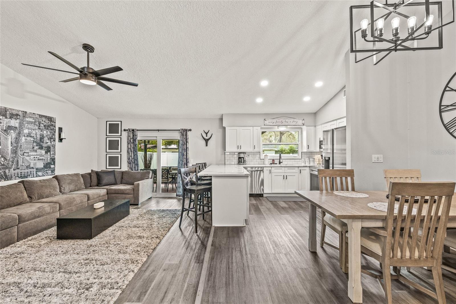 Open floor plan living space
