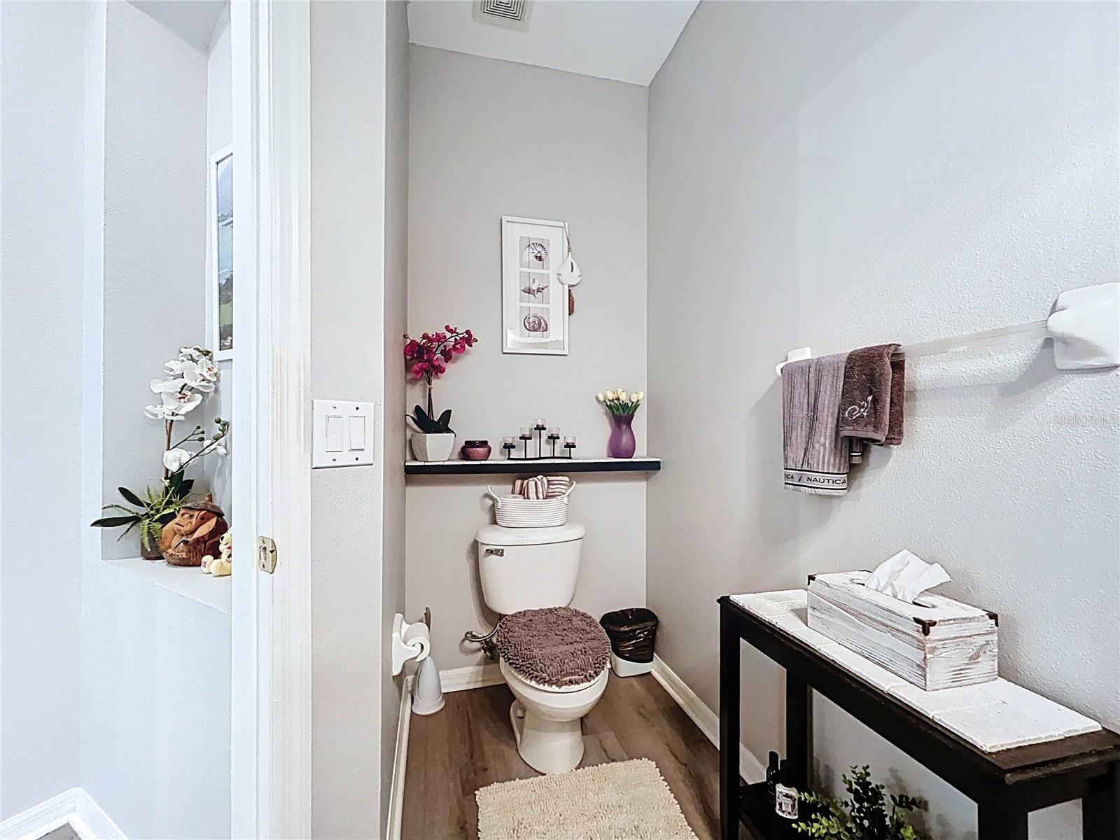 Half bath with LVP flooring