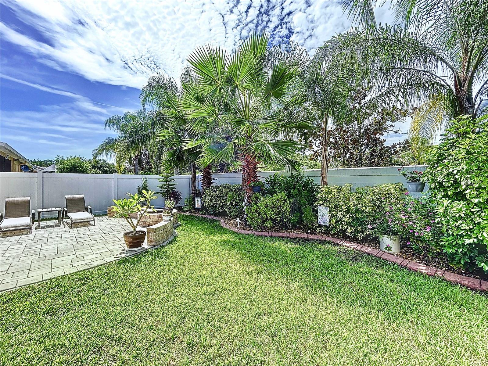 Back yard fully fenced