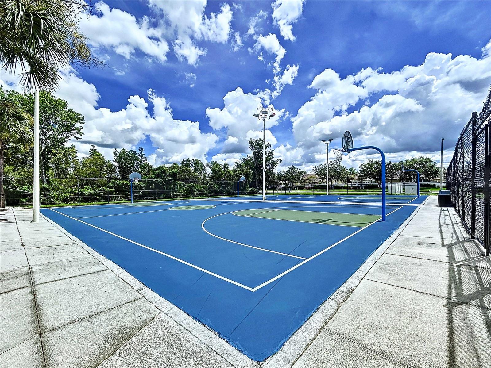 Amenity center basketball courts