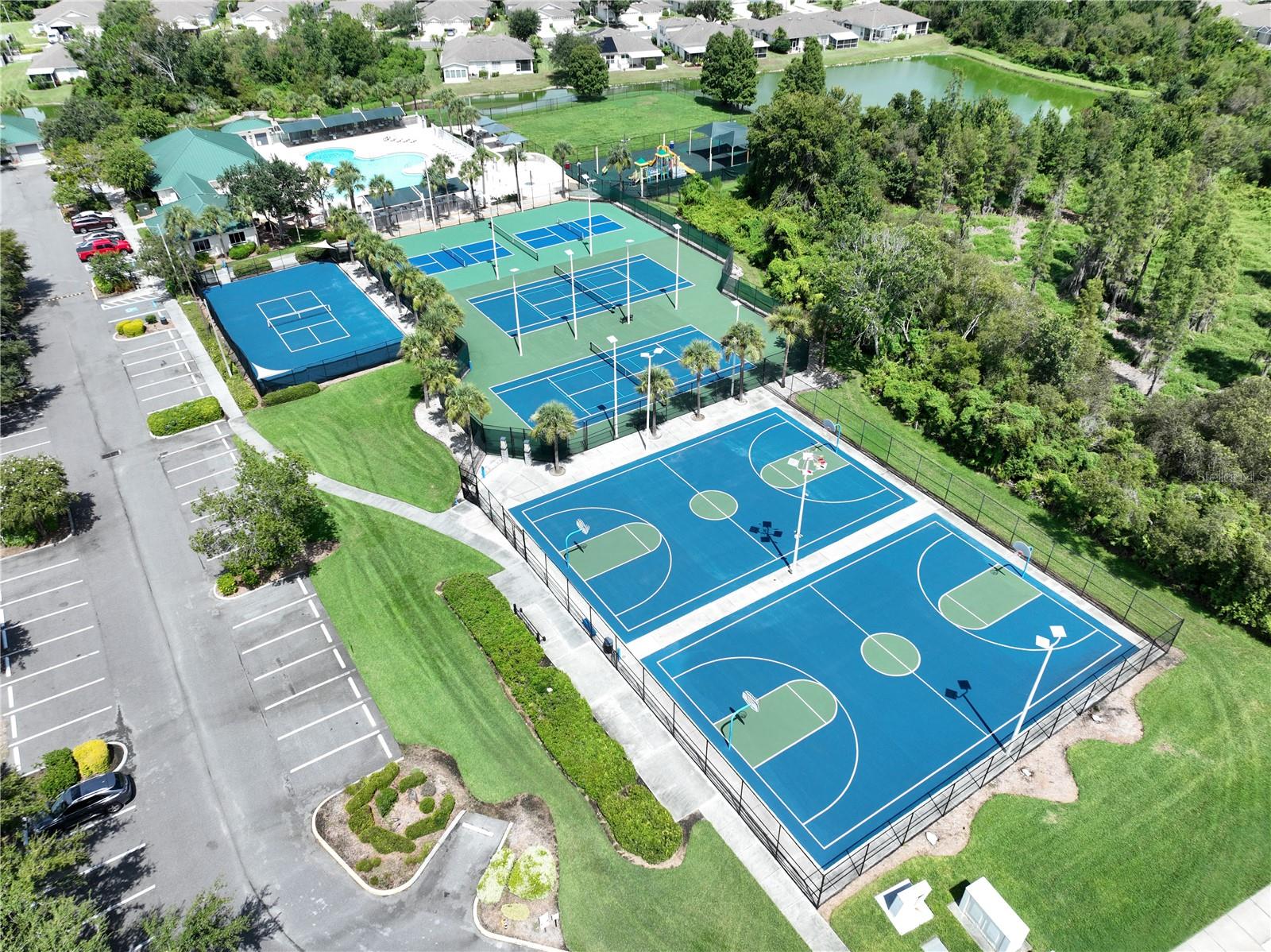 Overhead shot of entire amenity center