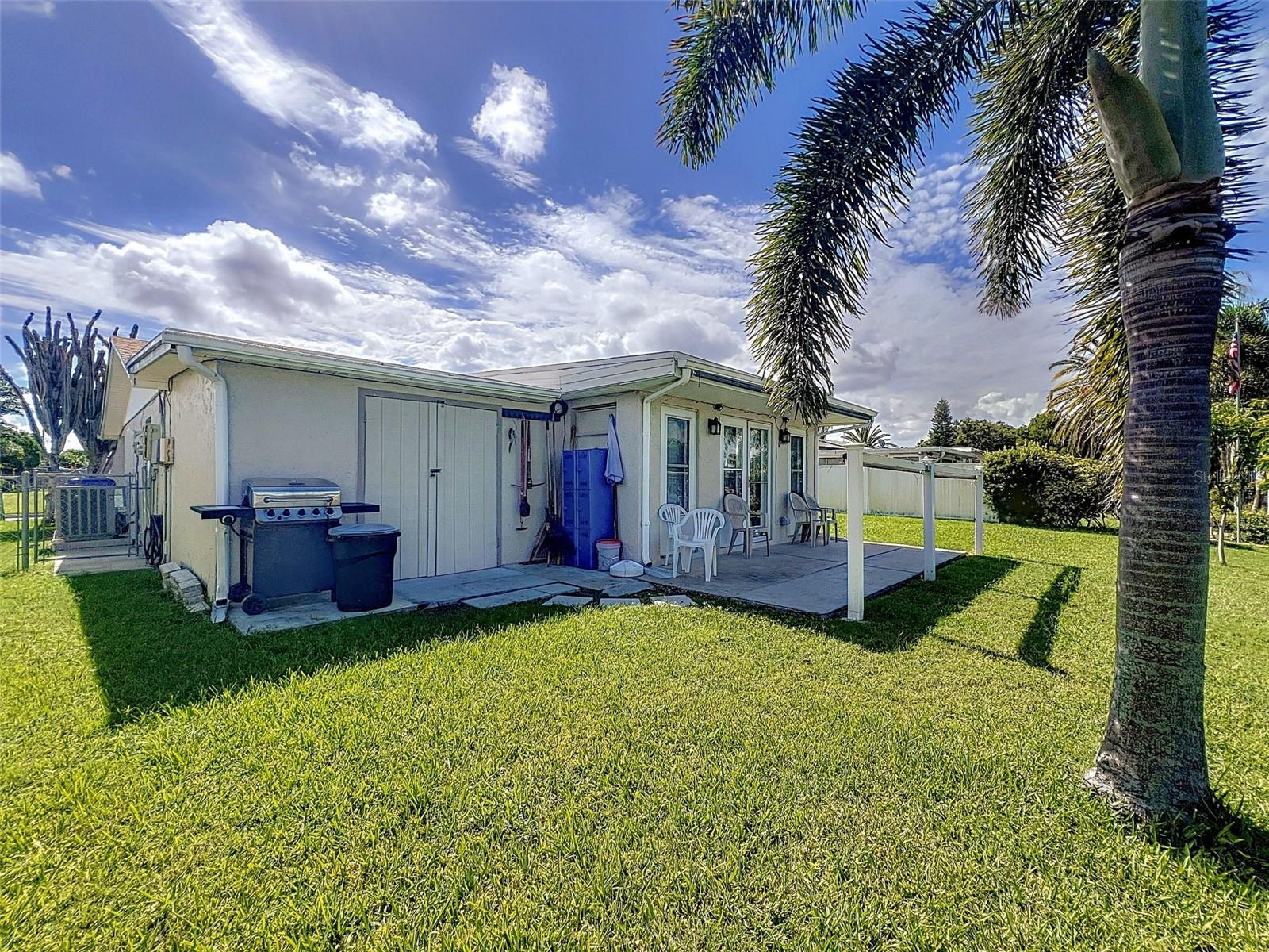 Backyard and Oversized shed