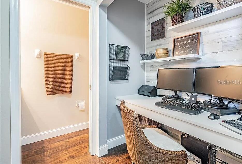 Desk area and half bath on 1st floor!
