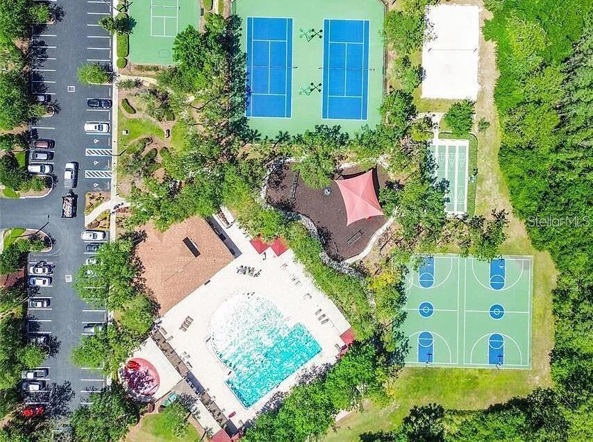 Pickleball, tennis, and basketball courts!