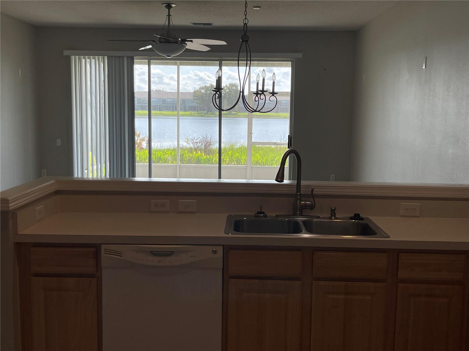 view the pond from your kitchen