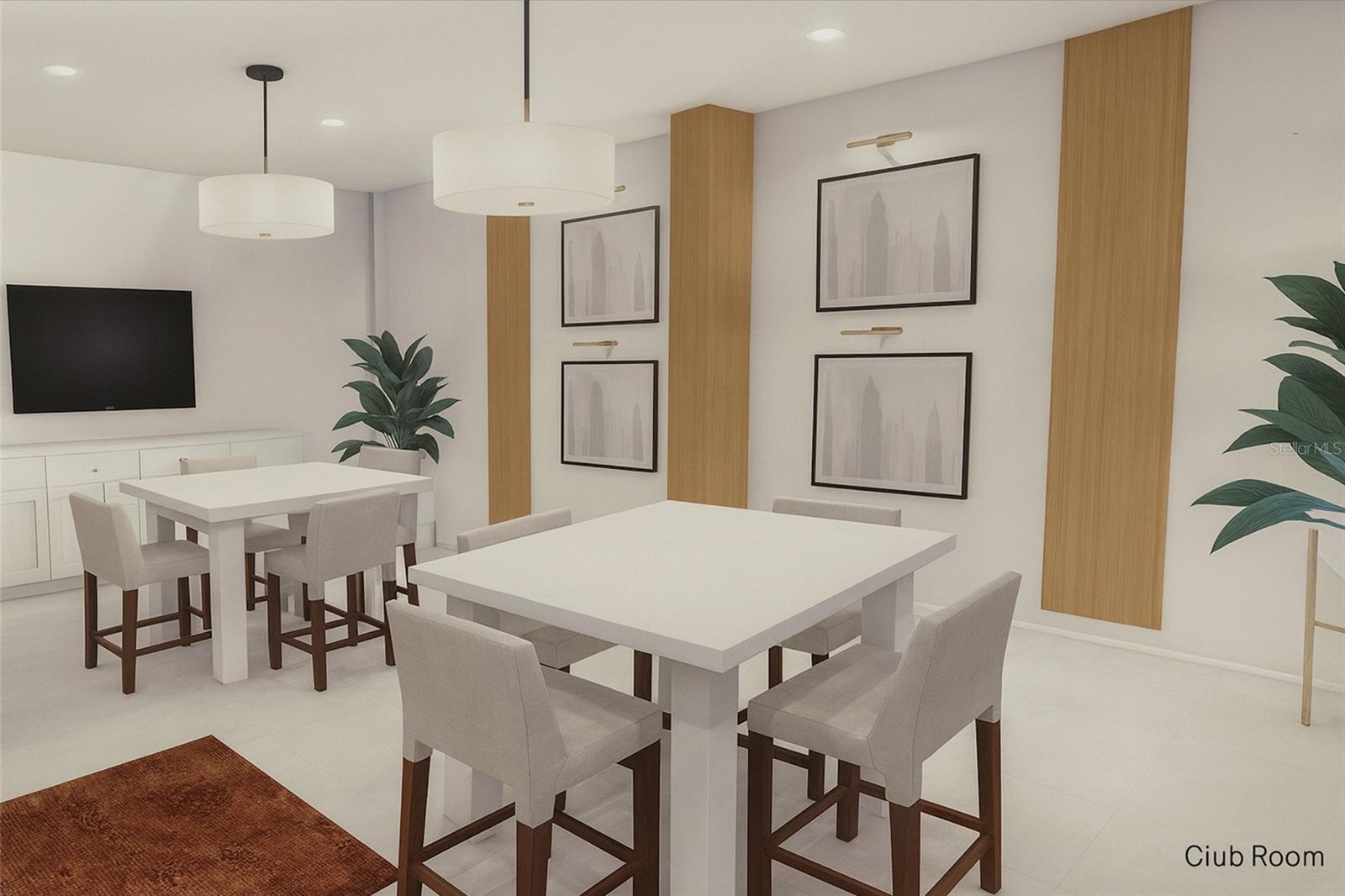 Club Room Rendering