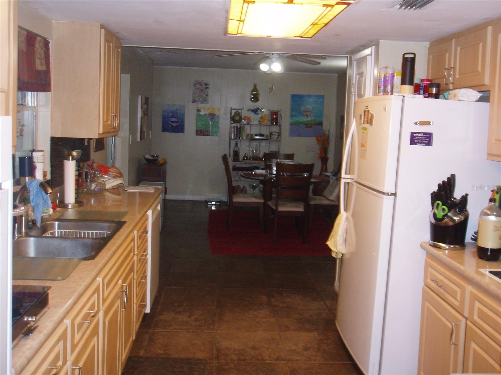 kitchen view to dining room