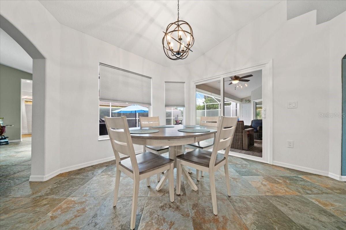 Sunny breakfast nook off the kitchen
