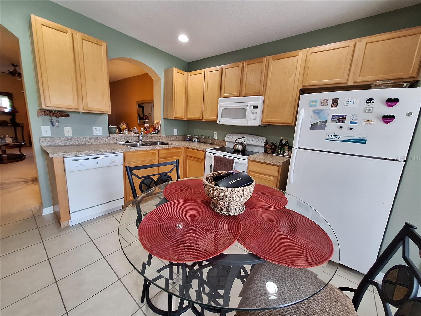 Eat in Kitchen and Tile Floors