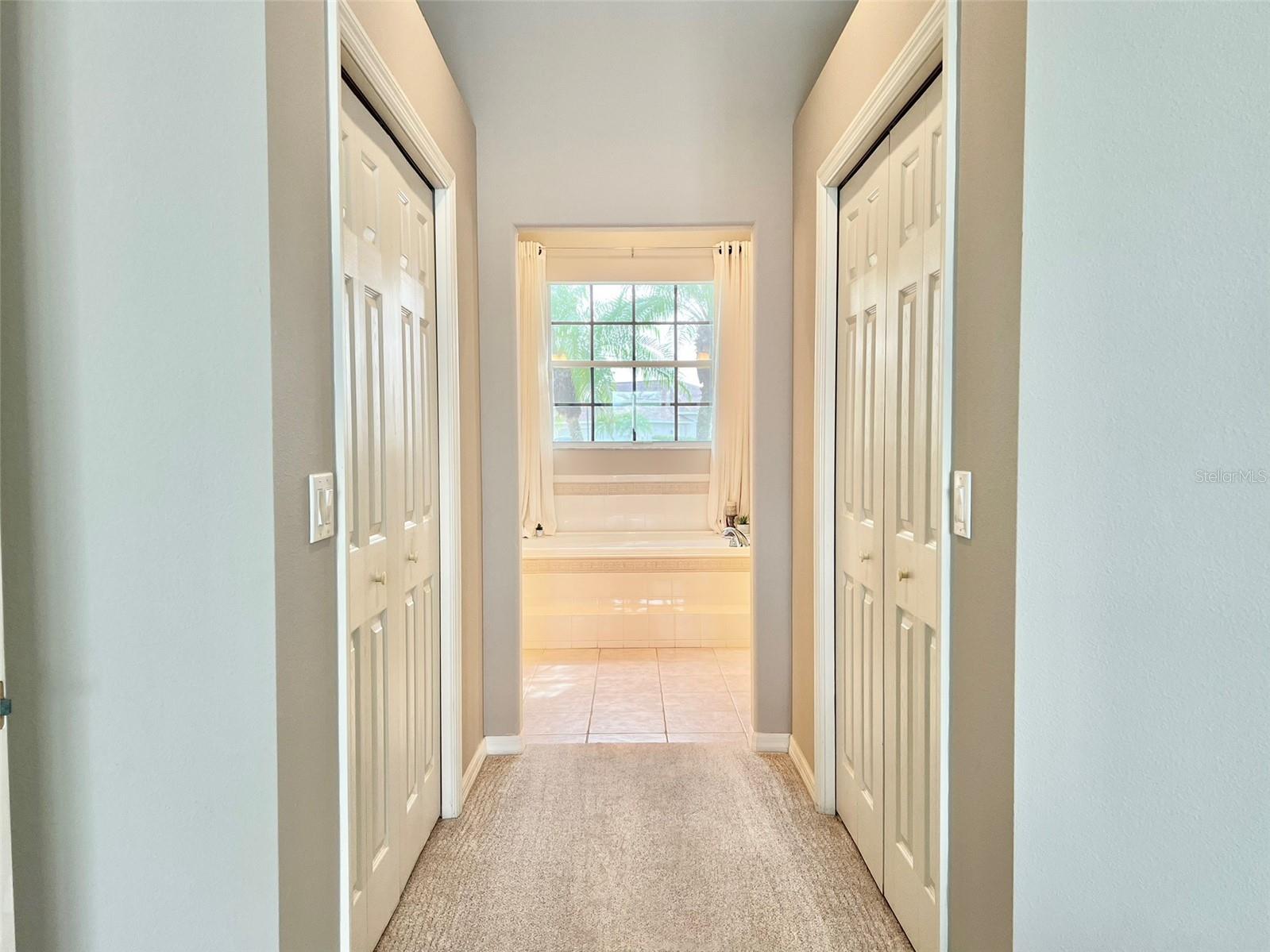 TWO walk-in closets lead to the primary ensuite.