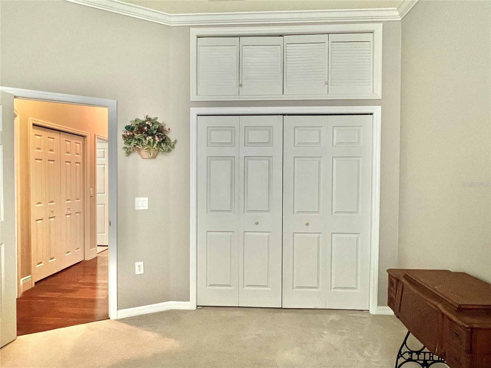 In the hallway outside of bedroom 3 and 4, there are two closets for extra storage space.  Lots of storage in this house!