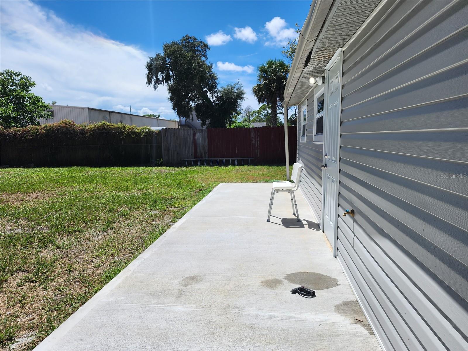 Newly added back patio
