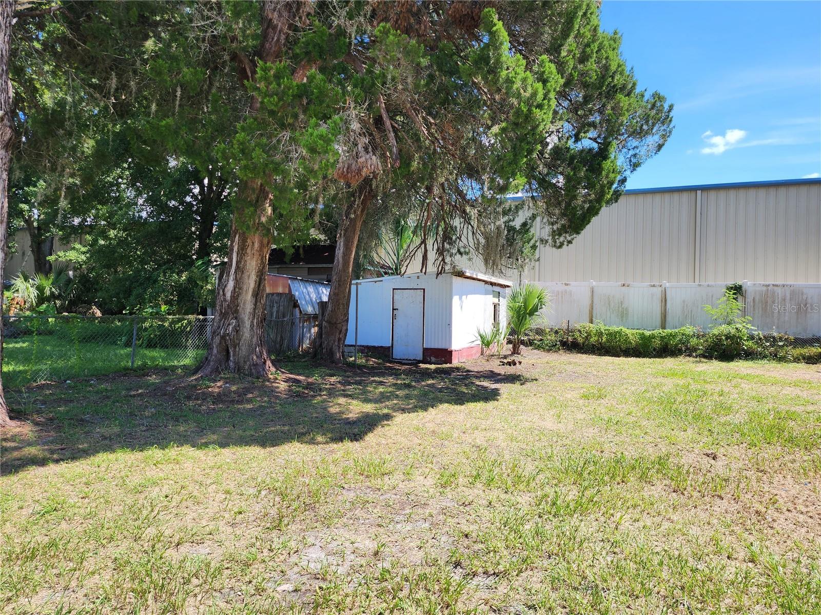 Large Back Yard with Shed