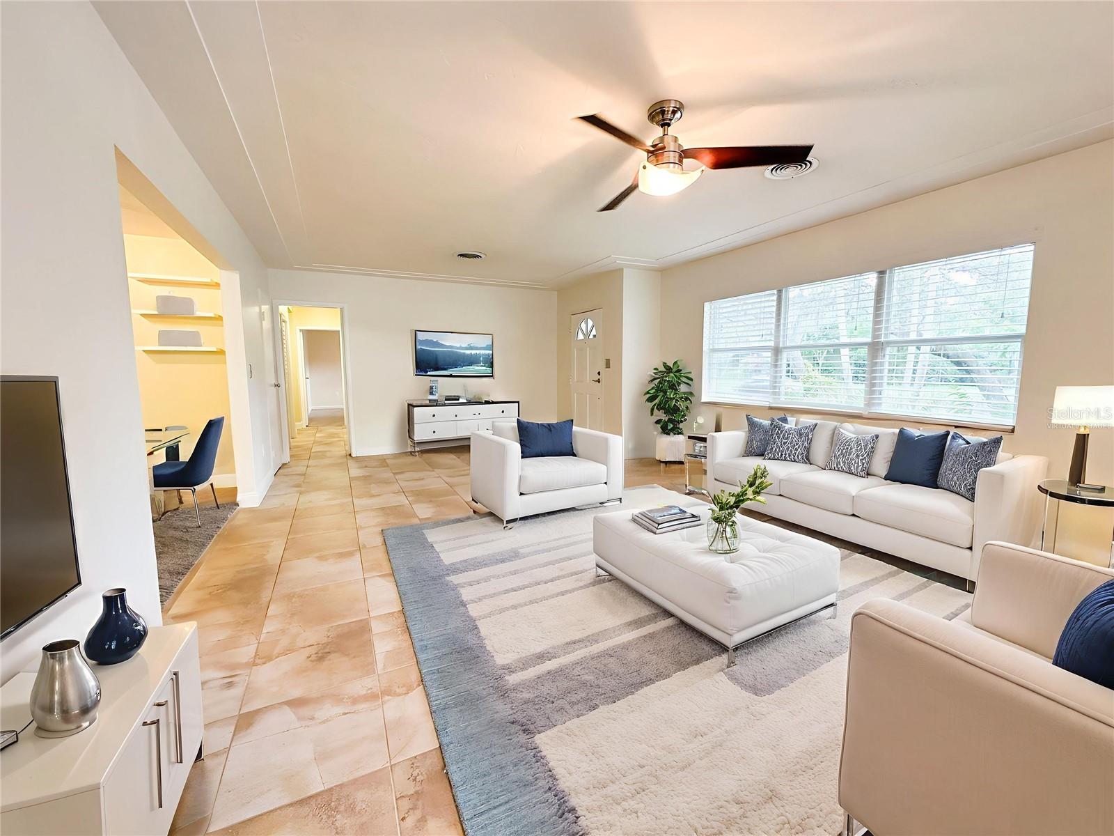 Virtually Staged - Spacious Living Room