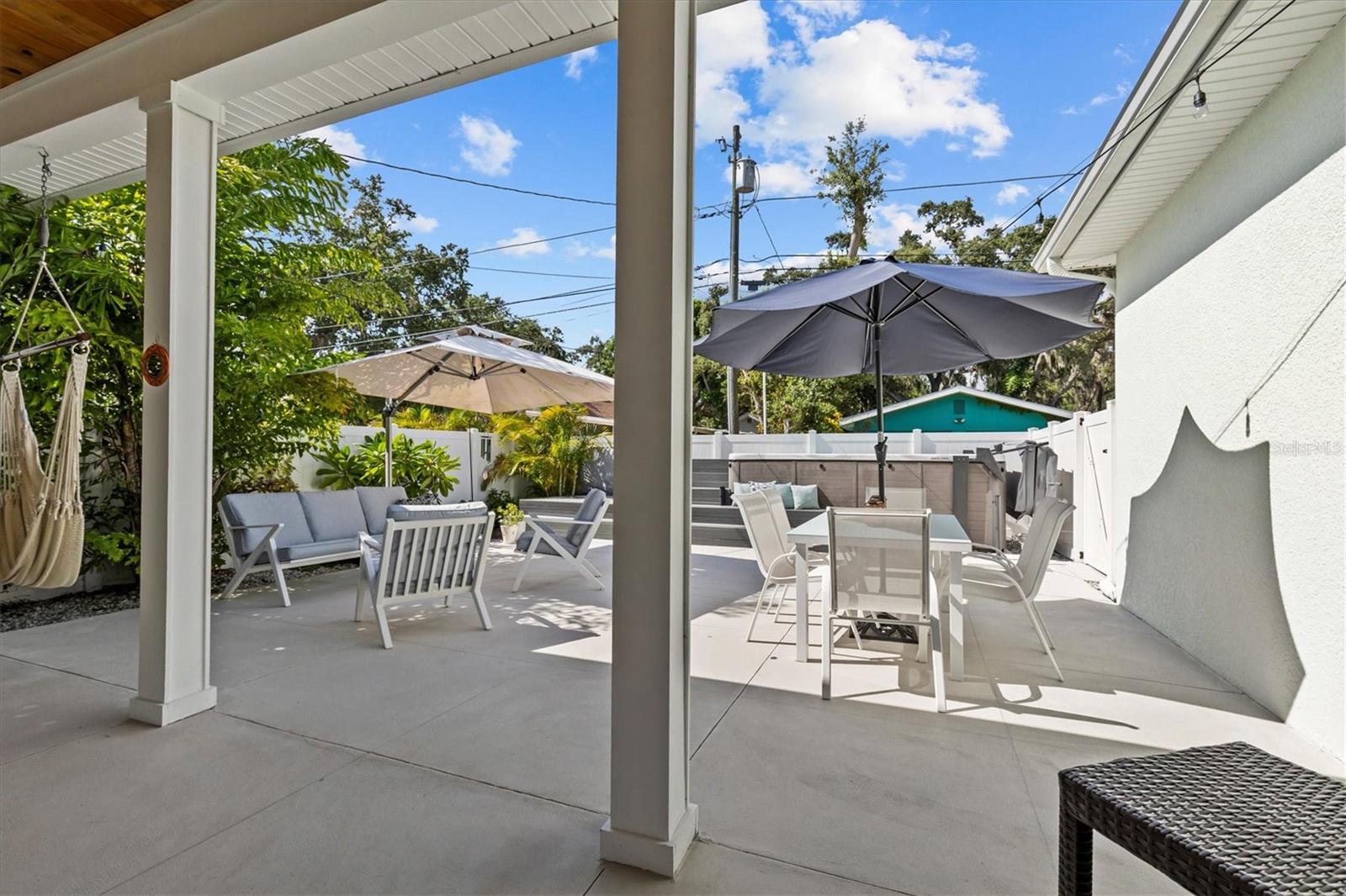 Covered back porch