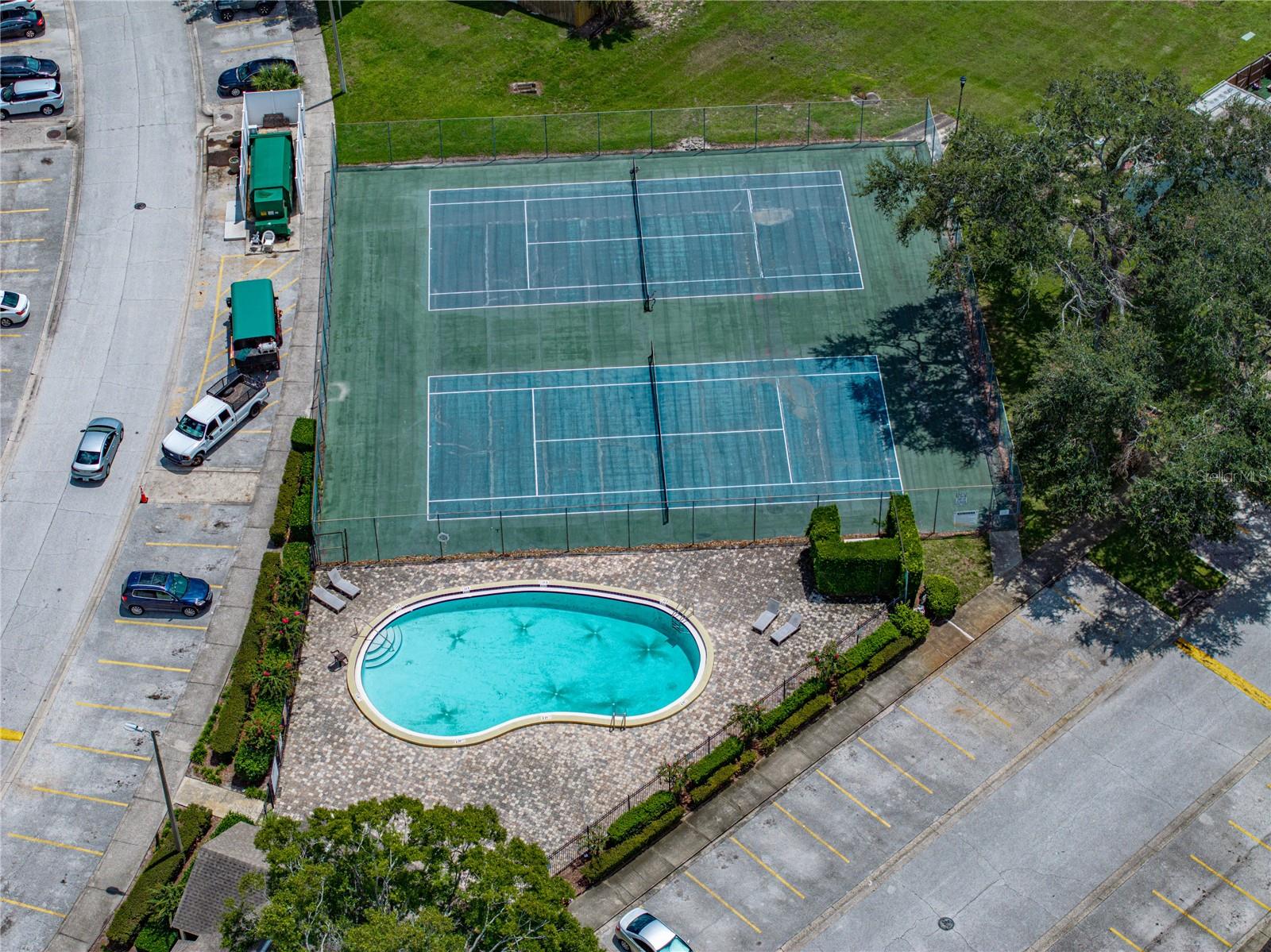 Pool and Tennis Courts
