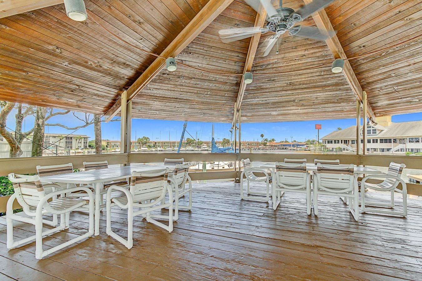 Waterfront gazebo.