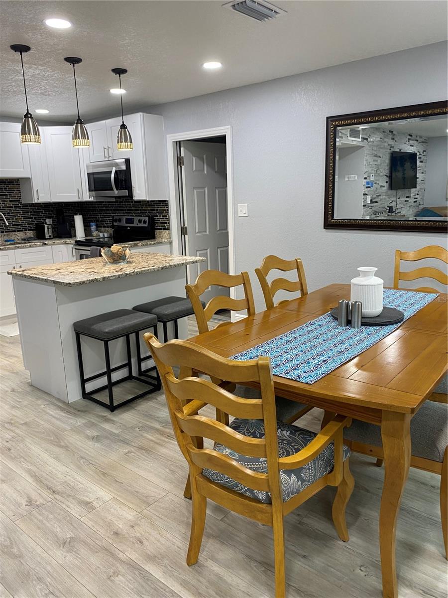 Dining room island kitchen combo