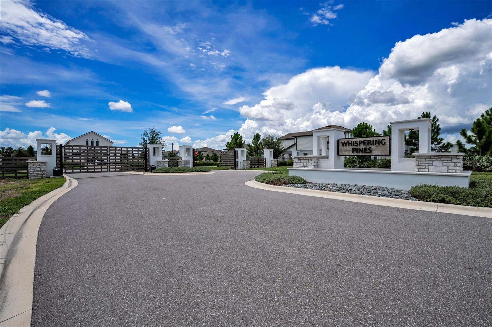 Whispering Pines Gated Entrance