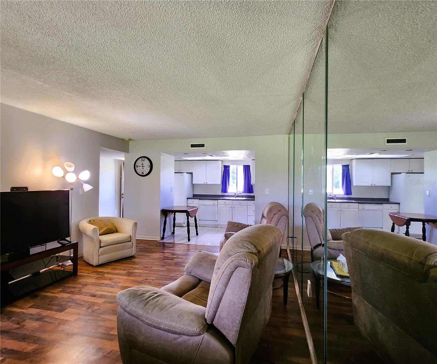 Living Room is spacious enough to fit a dinette
