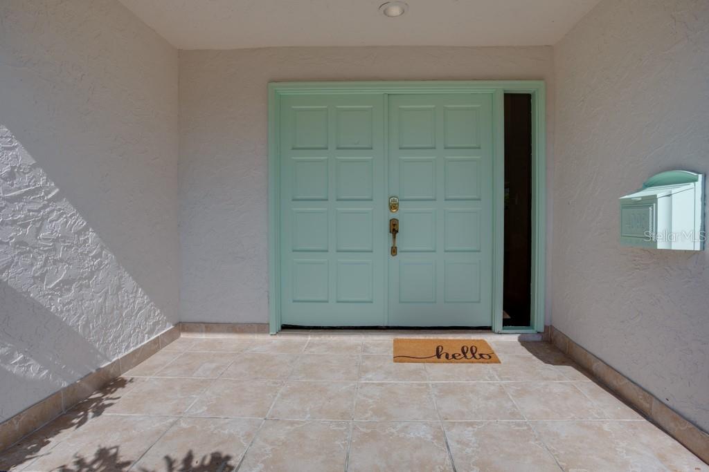 Solid wood entry doors.