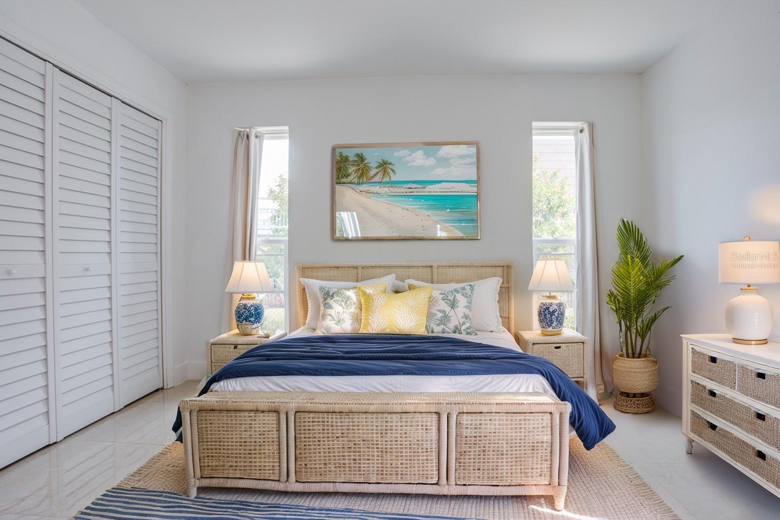 Virtually staged guest bedroom 2.