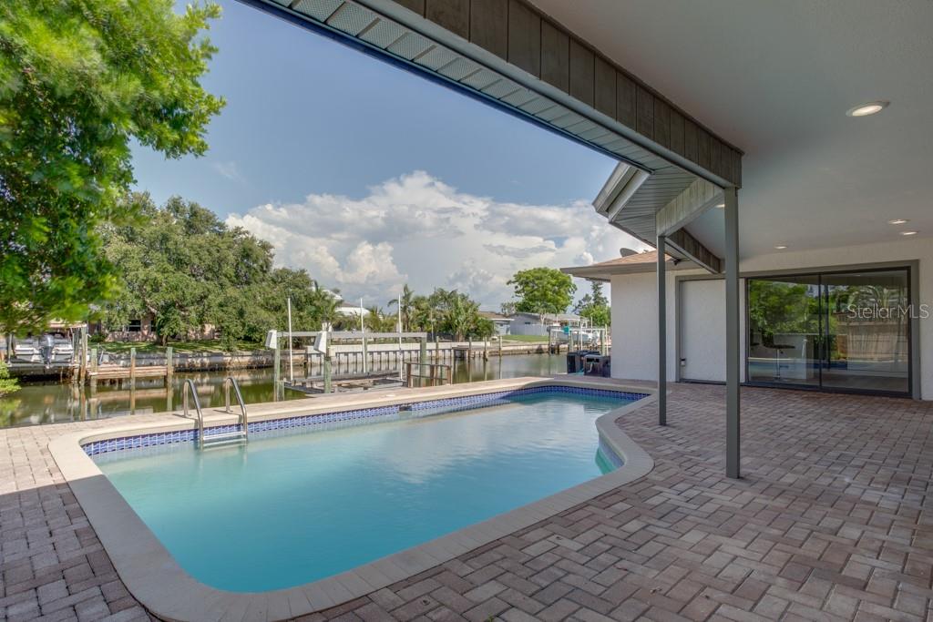 Heated salt water pool.