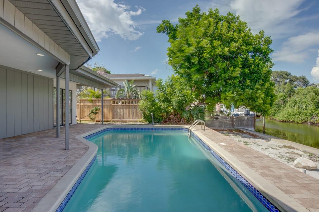 Heated salt water pool.