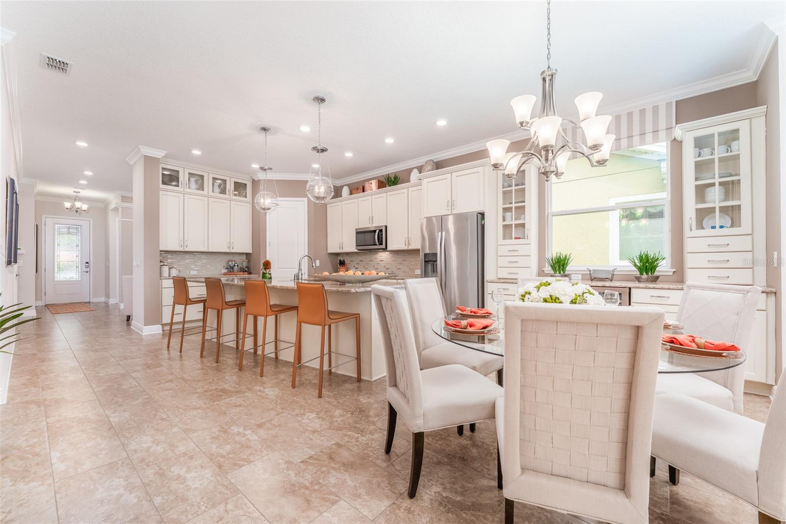 Dining Space with Additional Cabinetry & Serving Area