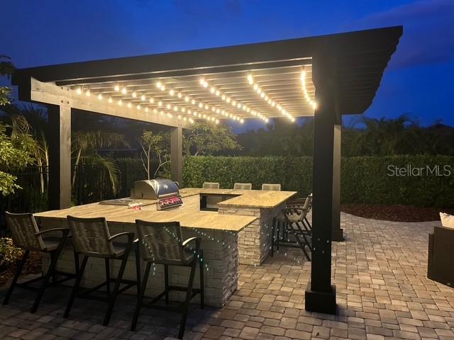 Enchanting Twilight Outdoor Living Area