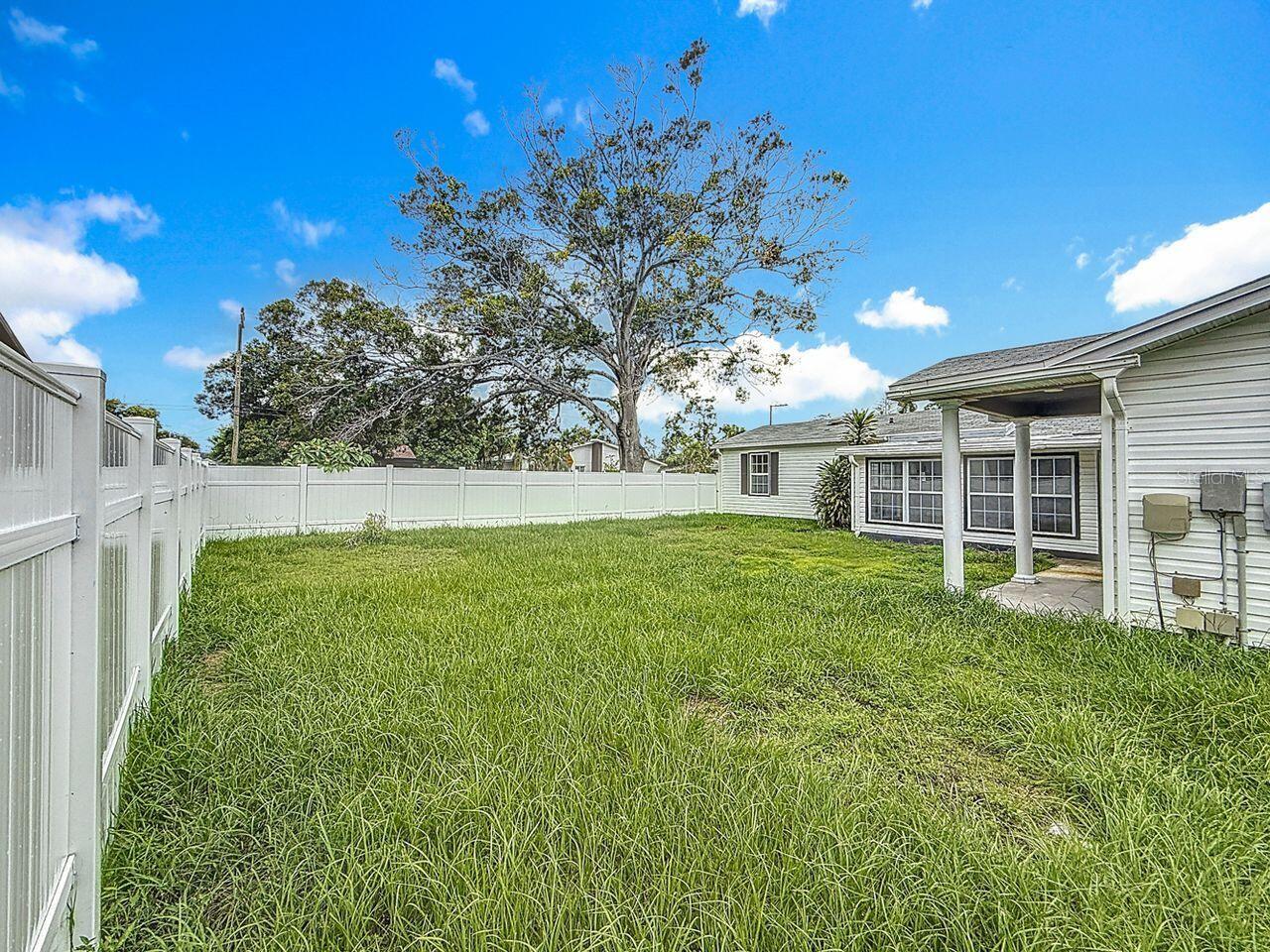 Backyard facing 22 Stret