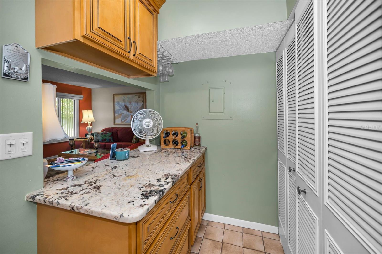 Laundry closet on right