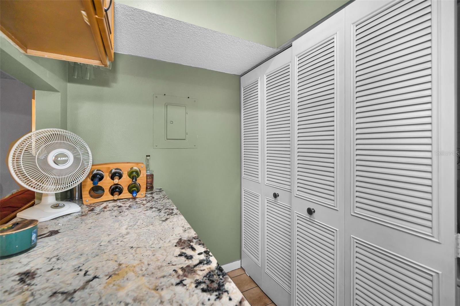 Laundry closet on right