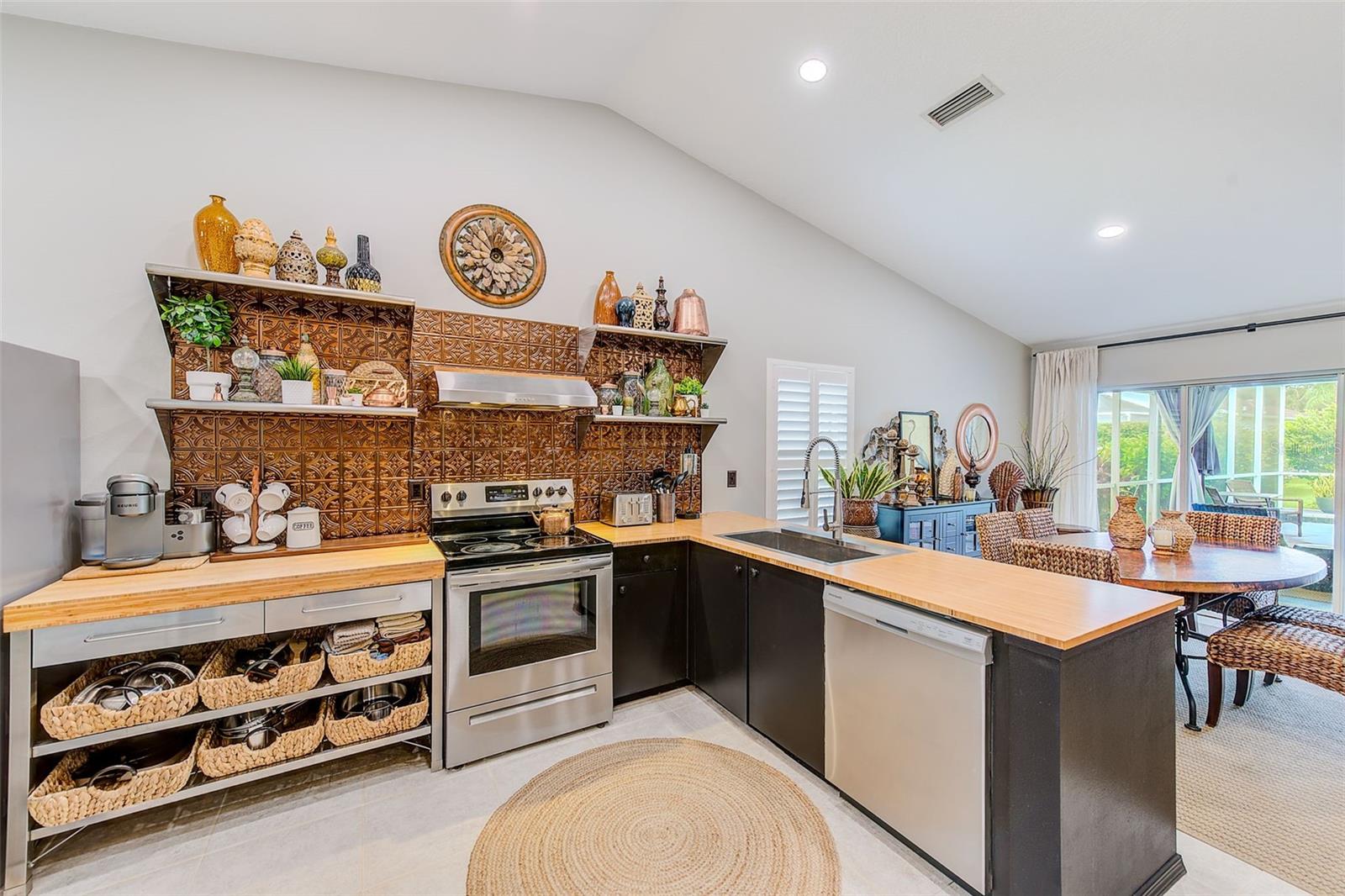 Beautiful Bamboo Butcher Block counters!