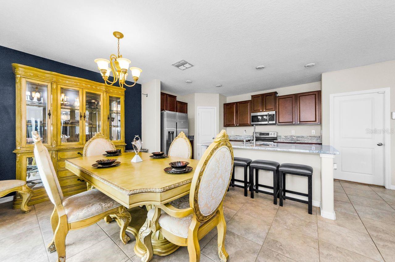 spacious dining room