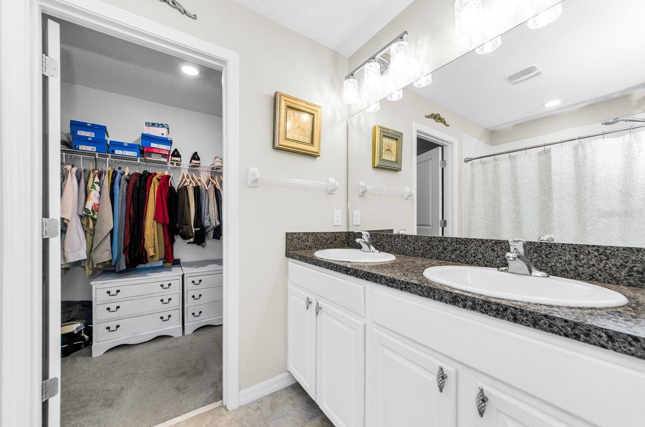 Primary bathroom and Large walk in closet