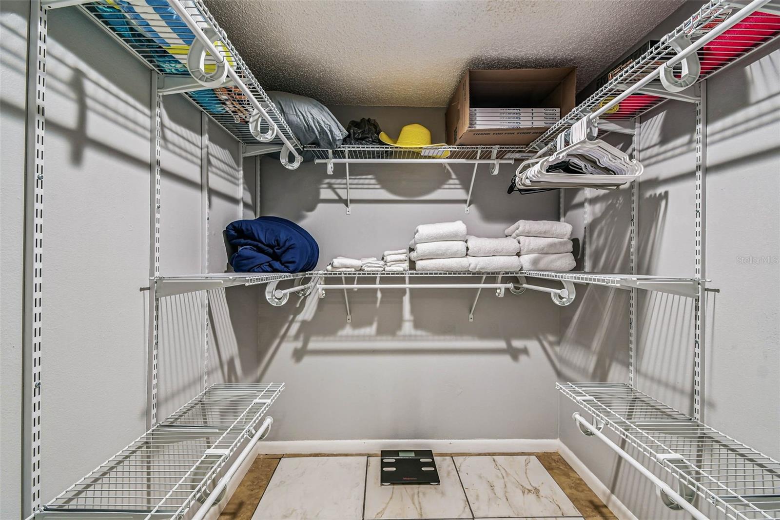 Walk in master closet