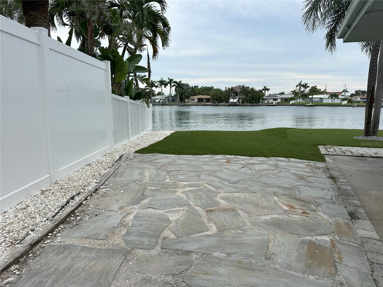 Side patio for outdoor dining
