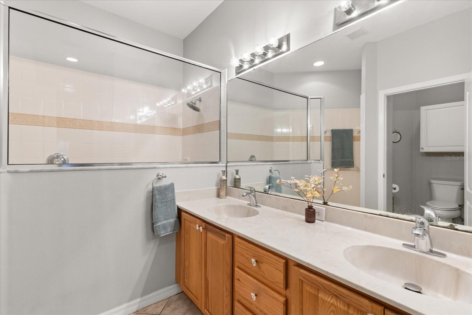 In suite master bathroom