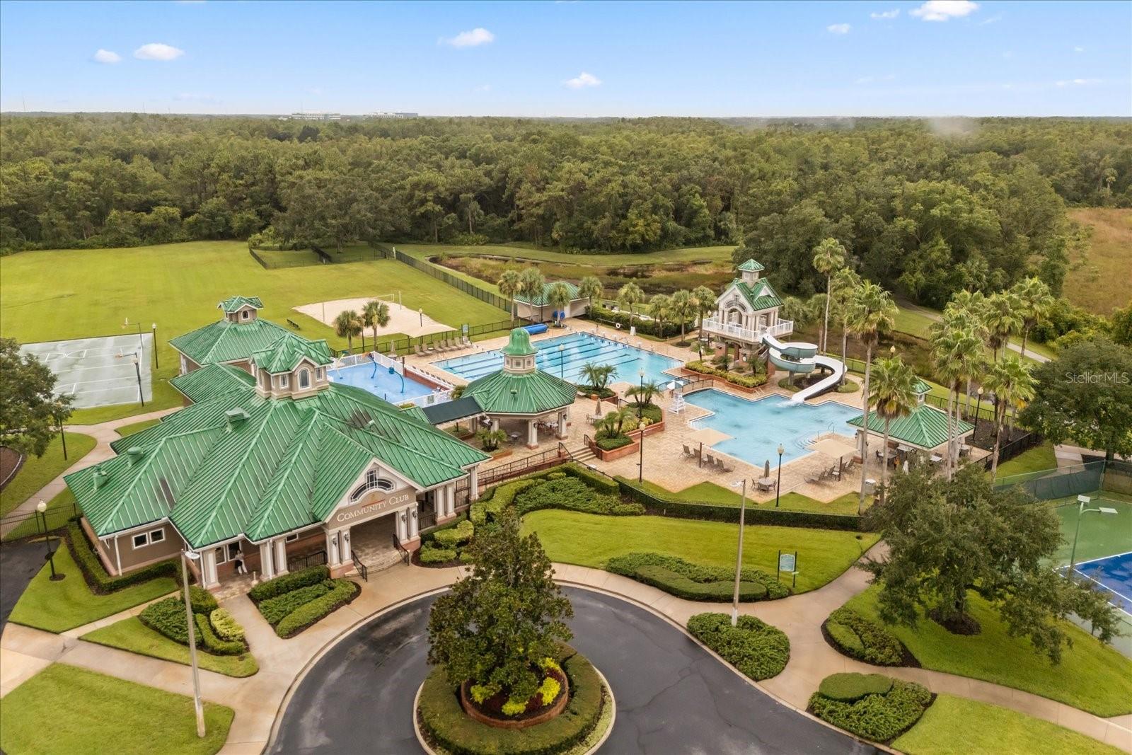 Clubhouse with fitness centers, pools and more.