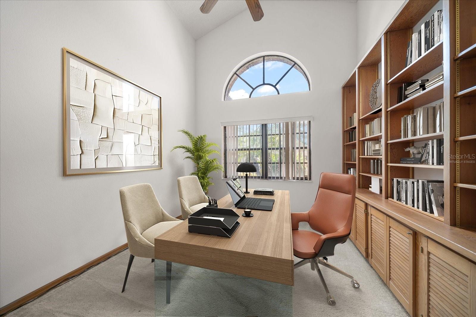 Virtually staged Office