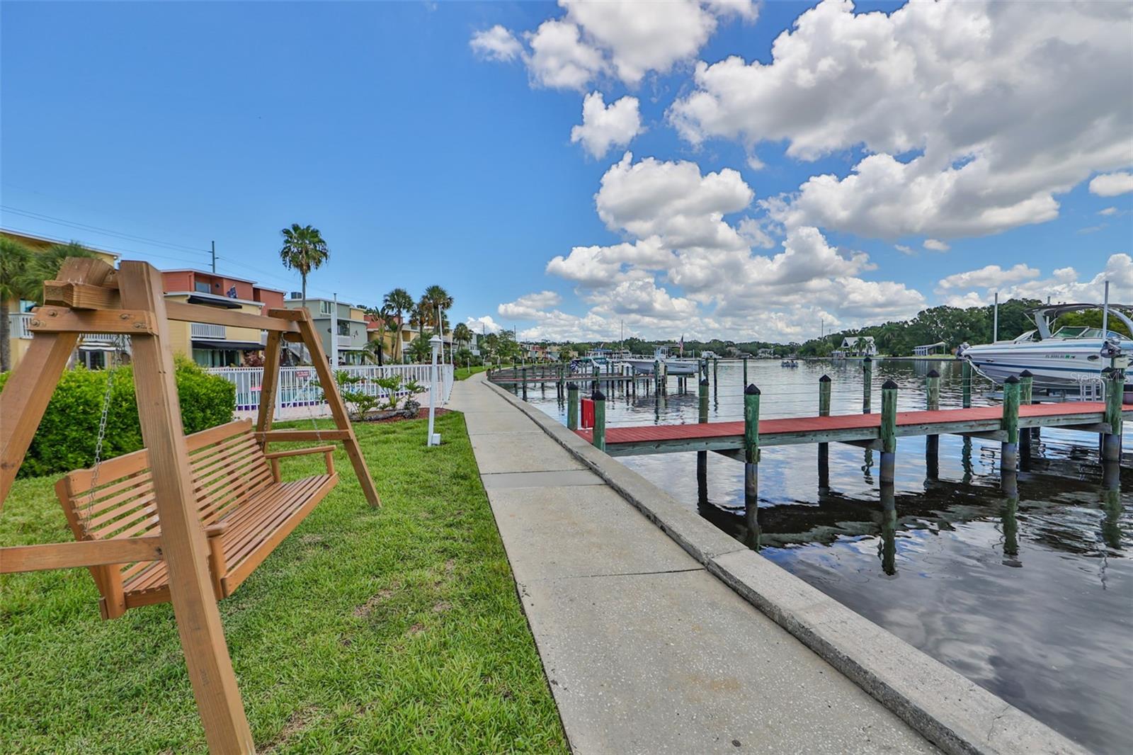 River Walk with Swings and Boat Slips