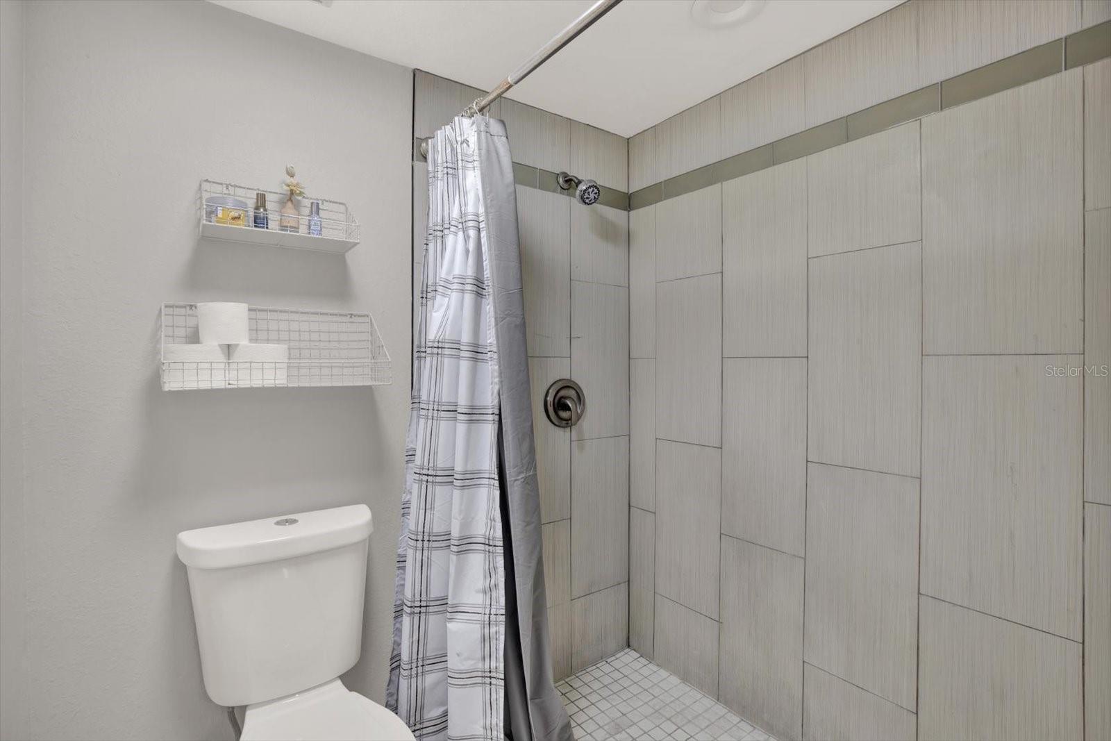 Primary walk-in shower