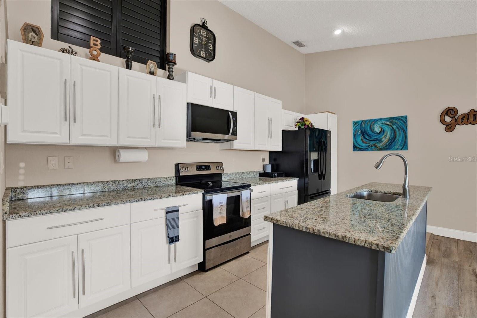 Open concept kitchen with large island